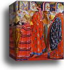 Russian Women of the XVII century in a Church. Detail by Andrey Ryabushkin, Canvas Print