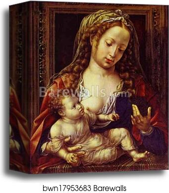 Madonna and Child by Jan Gossaert, Called Mabuse, Canvas Print