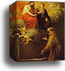 The Vision to St. Francis at Porziuncola by Bartolomé Esteban Murillo, Canvas Print