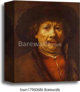 Self-Portrait by Rembrandt Harmenszoon Van Rijn, Canvas Print Self-Portrait by Rembrandt Harmenszoon Van Rijn, Canvas Print