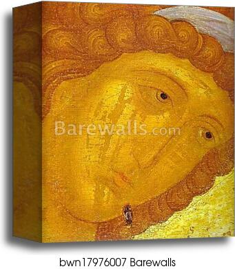 Archangel Michael. Detail by Andrei Rublev, Canvas Print
