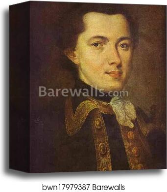 Portrait of an Unknown Man by Fedor Rokotov, Canvas Print