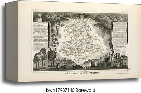 Dépt. de la Haute Vienne (région sud-est) by Victor Jules Levasseur, Canvas Print Dépt. de la Haute Vienne (région sud-est) by Victor Jules Levasseur, Canvas Print
