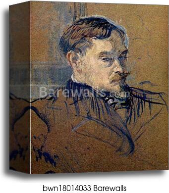 Portrait of M. Romain Coolus by Henri De Toulouse-Lautrec, Canvas Print