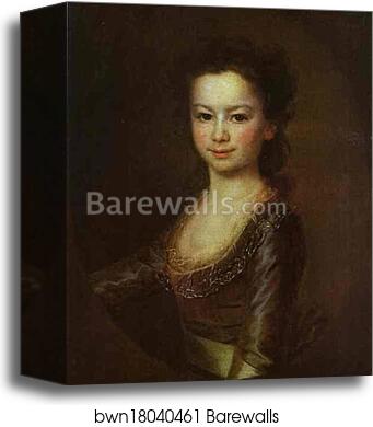 Portrait of Countess Maria Vorontsova as a Child by Dmitry Levitzky, Canvas Print