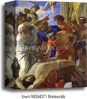 The Martyrdom of St. Erasmus by Nicolas Poussin, Canvas Print