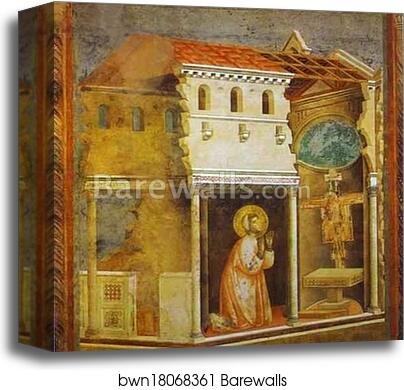 The Crucifix in San Damiano by Giotto, Canvas Print