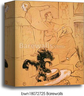 Les Grands Concerts d'Opera: Ambroise Thomas at a Rehearsal of "Françoise de Remini" by Henri De Toulouse-Lautrec, Canvas Print