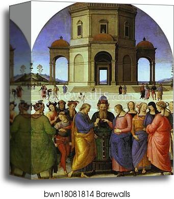 Marriage of the Virgin by Pietro Perugino, Canvas Print