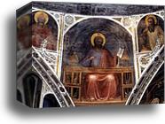 St Luke. Corner fresco by Giusto De’ Menabuoi, Canvas Print