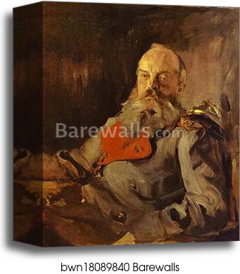 Portrait of Grand Duke Mikhail Nikolayevich by Valentin Serov, Canvas Print