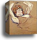 Woman Lying on Her Back, Both Arms Raised by Henri De Toulouse-Lautrec, Canvas Print