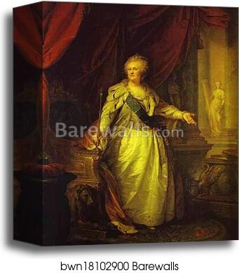 Portrait of Catherine II the Great by Johann Baptist Lampi The Elder, Canvas Print