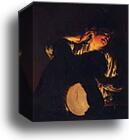 Two Boys Fighting over a Bladder by Joseph Wright Of Derby, Canvas Print