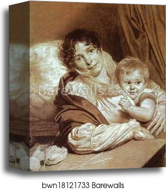 Portrait of Mme Preice? by Orest Kiprensky, Canvas Print