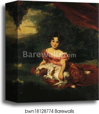 Julia Beatrice, Daughter of Mr and Mrs Robert Peel by Sir Thomas Lawrence, Canvas Print