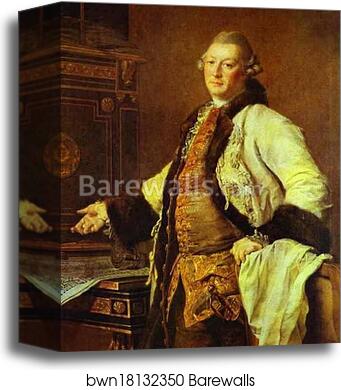 Portrait of Alexander Kokorinov, Director and First Rector of the Academy of Arts in St. Petersburg by Dmitry Levitzky, Canvas Print