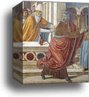 Tabernacle of the Visitation: Expulsion of Joachim from the Temple. Detail by Benozzo Gozzoli, Canvas Print