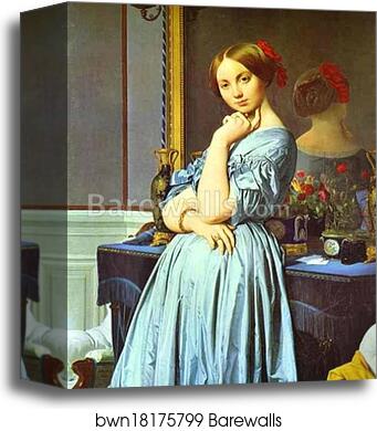 Portrait of Countess D'Haussonville by Jean-Auguste-Dominique Ingres, Canvas Print