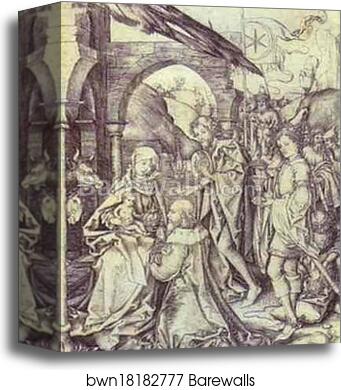 The Adoration of the Magi by Martin Schongauer, Canvas Print