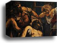 Deposition of the Christ. Detail by Jacopo Robusti, Called Tintoretto, Canvas Print