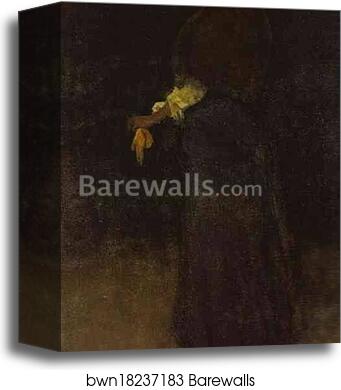 Arrangement in Black; The Lady in the Yellow Buskin - Portrait of Lady Archibald Campbell by James Abbott Mcneill Whistler, Canvas Print