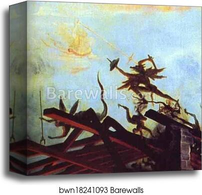 The Temptation of St. Anthony. Detail by Matthias Grünewald, Canvas Print