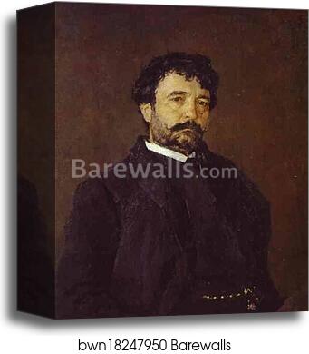 Portrait of the Italian Singer Angelo Masini by Valentin Serov, Canvas Print