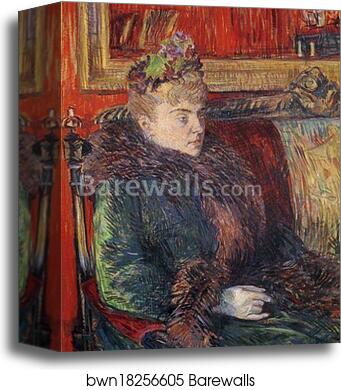 Portrait of Madame de Gortzikoff by Henri De Toulouse-Lautrec, Canvas Print