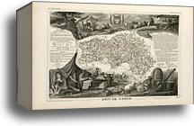 Dépt. de l'Orne (région nord-ouest) by Victor Jules Levasseur, Canvas Print