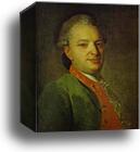 Portrait of the Poet V. I. Maykov by Fedor Rokotov, Canvas Print