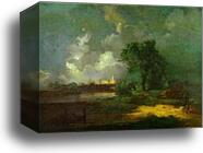 View of the Kremlin from the Krimsky Bridge in Inclement Weather by Alexey Savrasov, Canvas Print