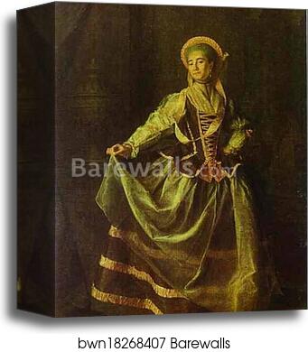 Portrait of A. P. Levshina by Dmitry Levitzky, Canvas Print