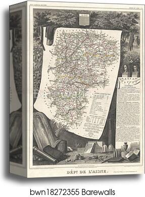 Dept. De L'Aisne by Victor Jules Levasseur, Canvas Print Dept. De L'Aisne by Victor Jules Levasseur, Canvas Print