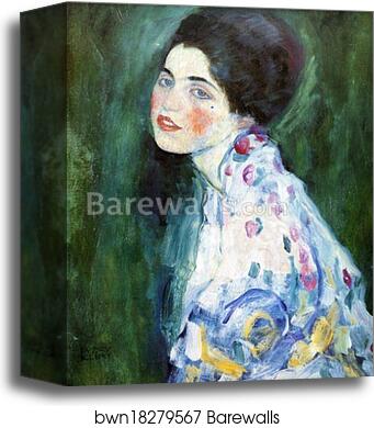 Portrait of a Lady by Gustav Klimt, Canvas Print