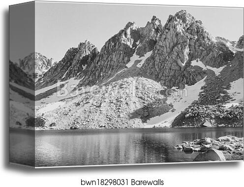 Kearsarge Pinnacles, Kings River Canyon (Proposed as a national park), California, 1936.  Photographs of National Parks and Monuments, compiled 1941 - 1942, documenting the period ca. 1933 - 1942 by Ansel Adams (1902-1984), Canvas Print