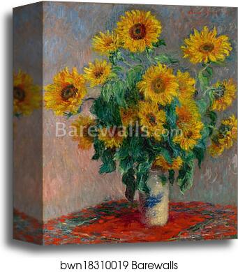 Bouquet of Sunflowers by Claude Monet, Canvas Print