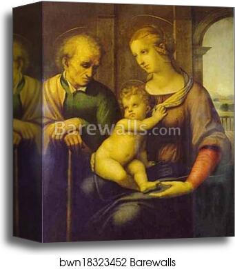 Holy Family (The Virgin with the Beardless Joseph) by Raphael, Canvas Print