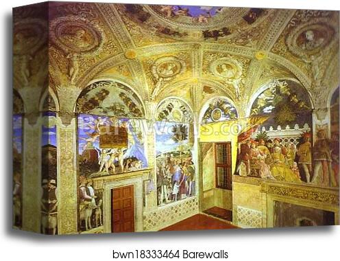 View of the West and North Walls by Andrea Mantegna, Canvas Print View of the West and North Walls by Andrea Mantegna, Canvas Print