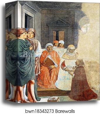 St. Augustine at the University of Carthage by Benozzo Gozzoli, Canvas Print