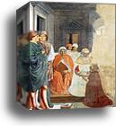 St. Augustine at the University of Carthage by Benozzo Gozzoli, Canvas Print