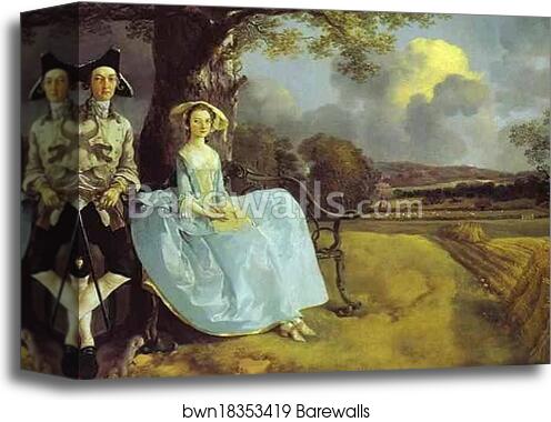 Robert Andrews and His Wife Frances. Detail by Thomas Gainsborough, Canvas Print Robert Andrews and His Wife Frances. Detail by Thomas Gainsborough, Canvas Print