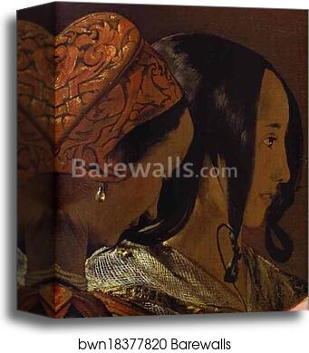 The Fortune-Teller. Detail by Georges De La Tour, Canvas Print