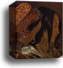 The Fortune-Teller. Detail by Georges De La Tour, Canvas Print