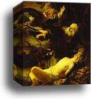 The Angel Stopping Abraham from Sacrificing Isaac to God by Rembrandt Harmenszoon Van Rijn, Canvas Print