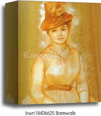 Portrait of a Woman by Pierre-Auguste Renoir, Canvas Print Portrait of a Woman by Pierre-Auguste Renoir, Canvas Print
