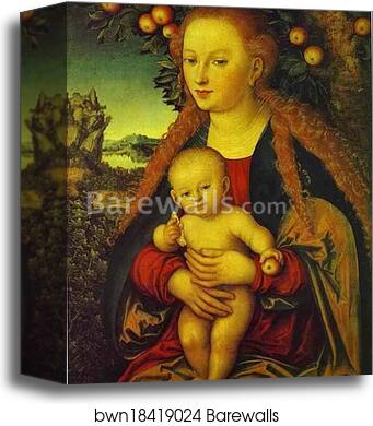 Virgin and Child under an Apple Tree by Lucas Cranach The Elder, Canvas Print