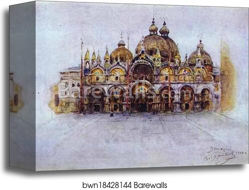 St. Mark Cathedral. Venice by Vasily Surikov, Canvas Print