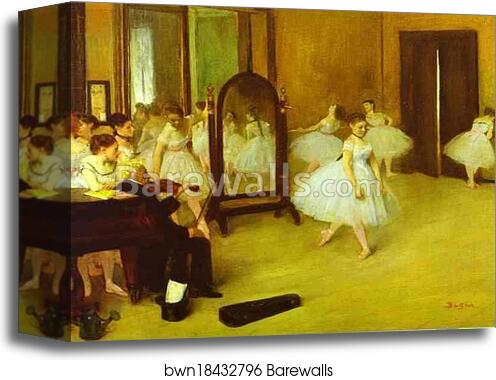 Dance Class by Edgar Degas, Canvas Print