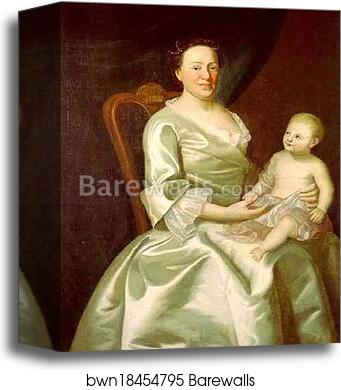 Portrait of Mrs. Daniel Rea and Child by John Singleton Copley, Canvas Print